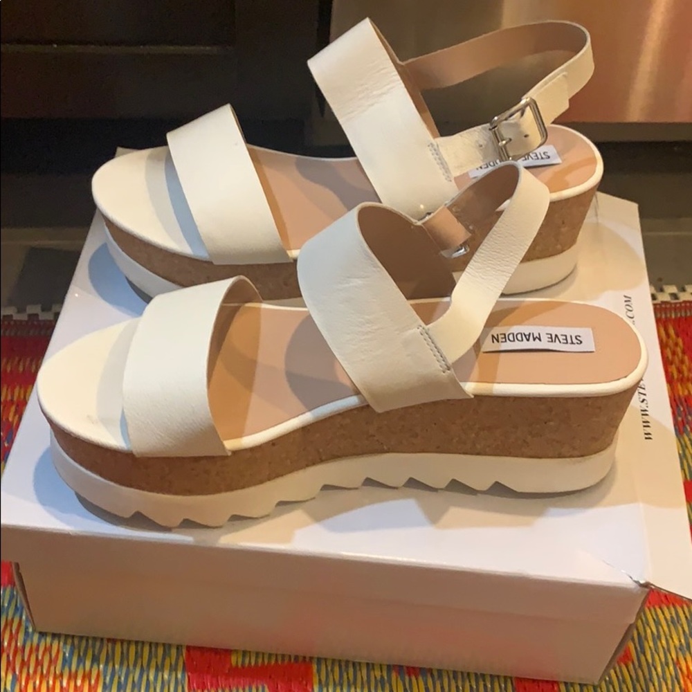 White Leather Krista sandals